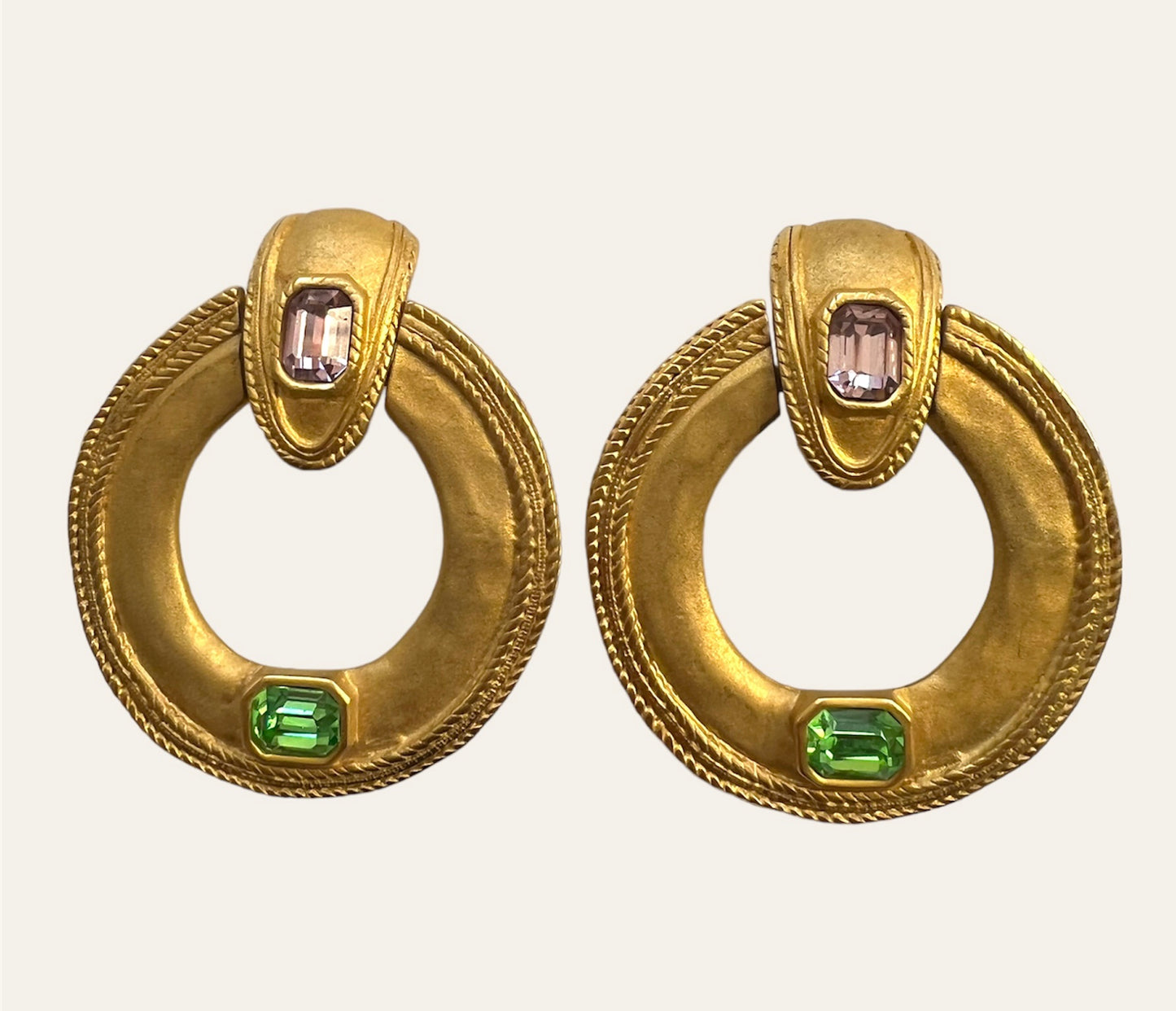 Matte Gold Tone Hoops