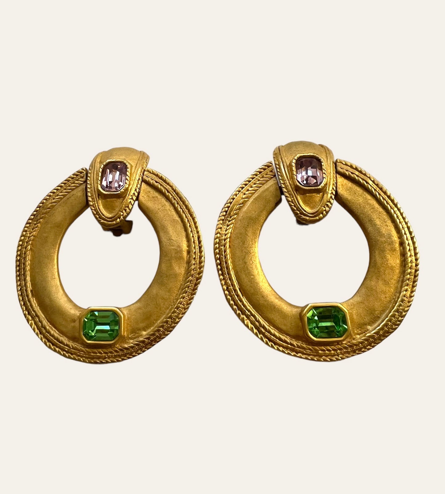 Matte Gold Tone Hoops