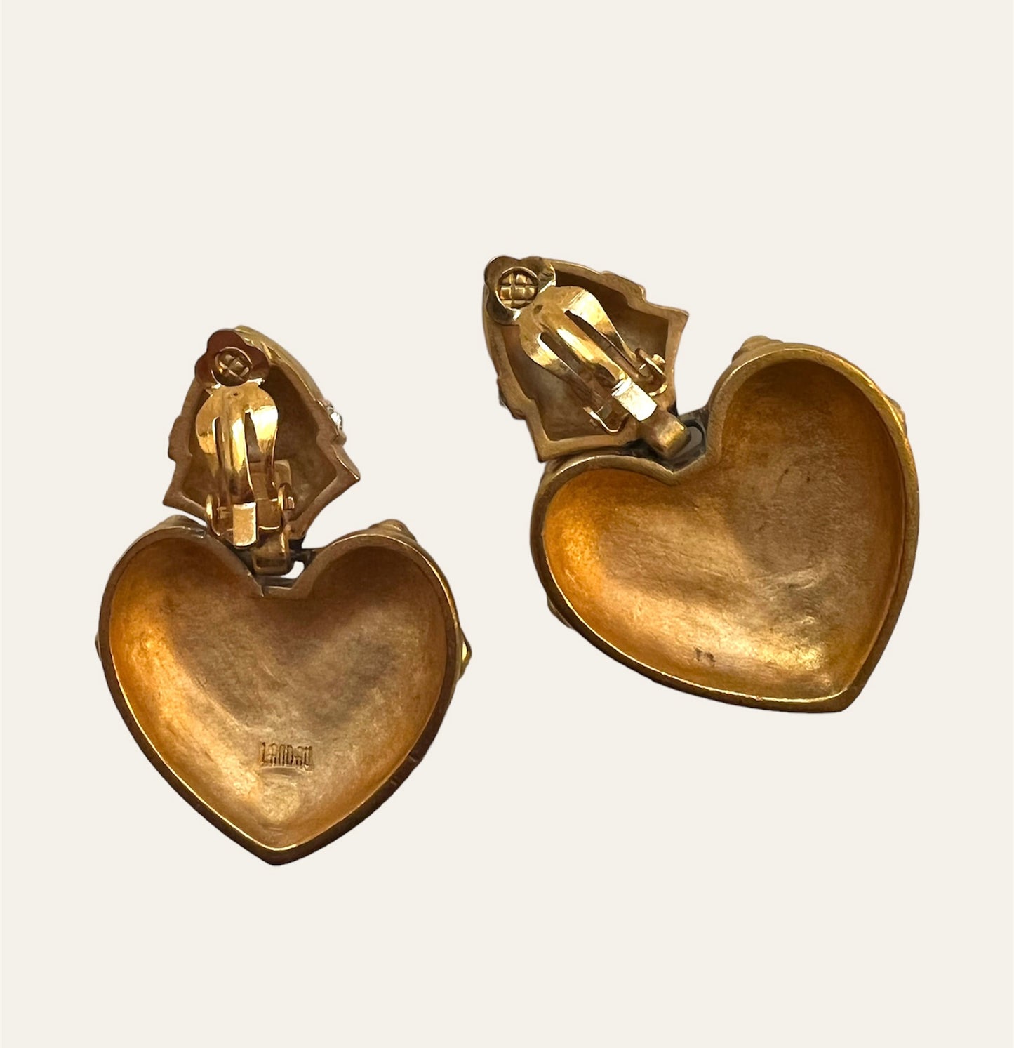 Landau Statement Heart Drop Earrings