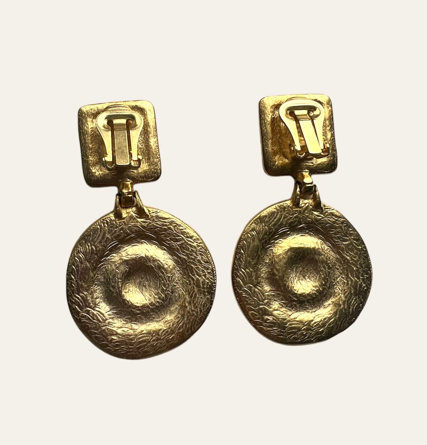 1980's Circular Drop Earrings