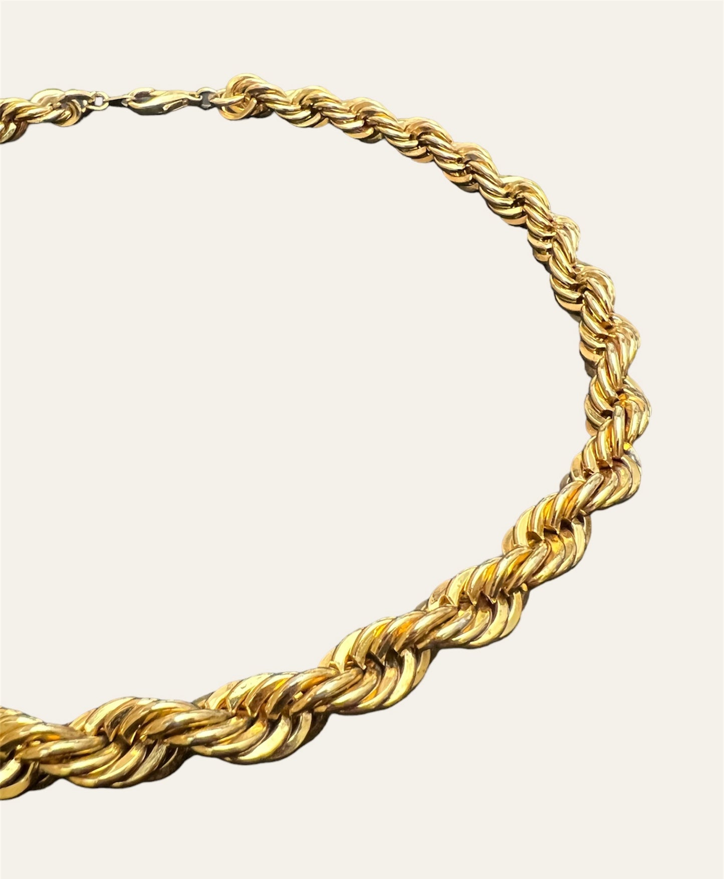 Vintage Gold Tone Roped Chunky Chain