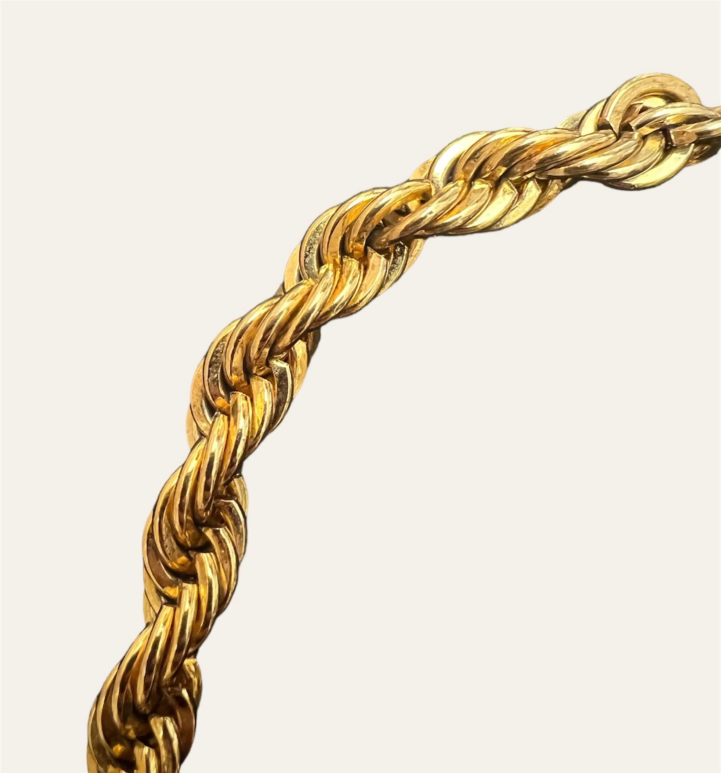 Vintage Gold Tone Roped Chunky Chain