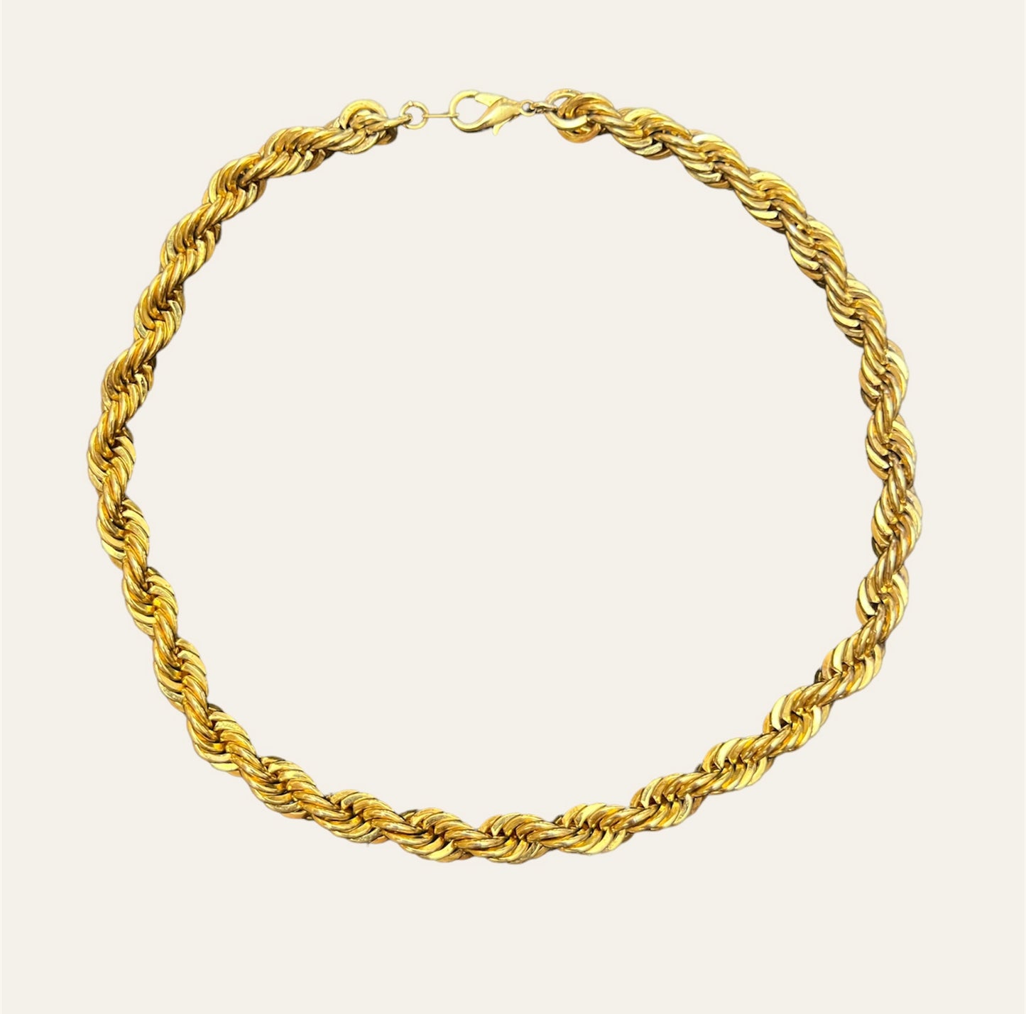 Vintage Gold Tone Roped Chunky Chain